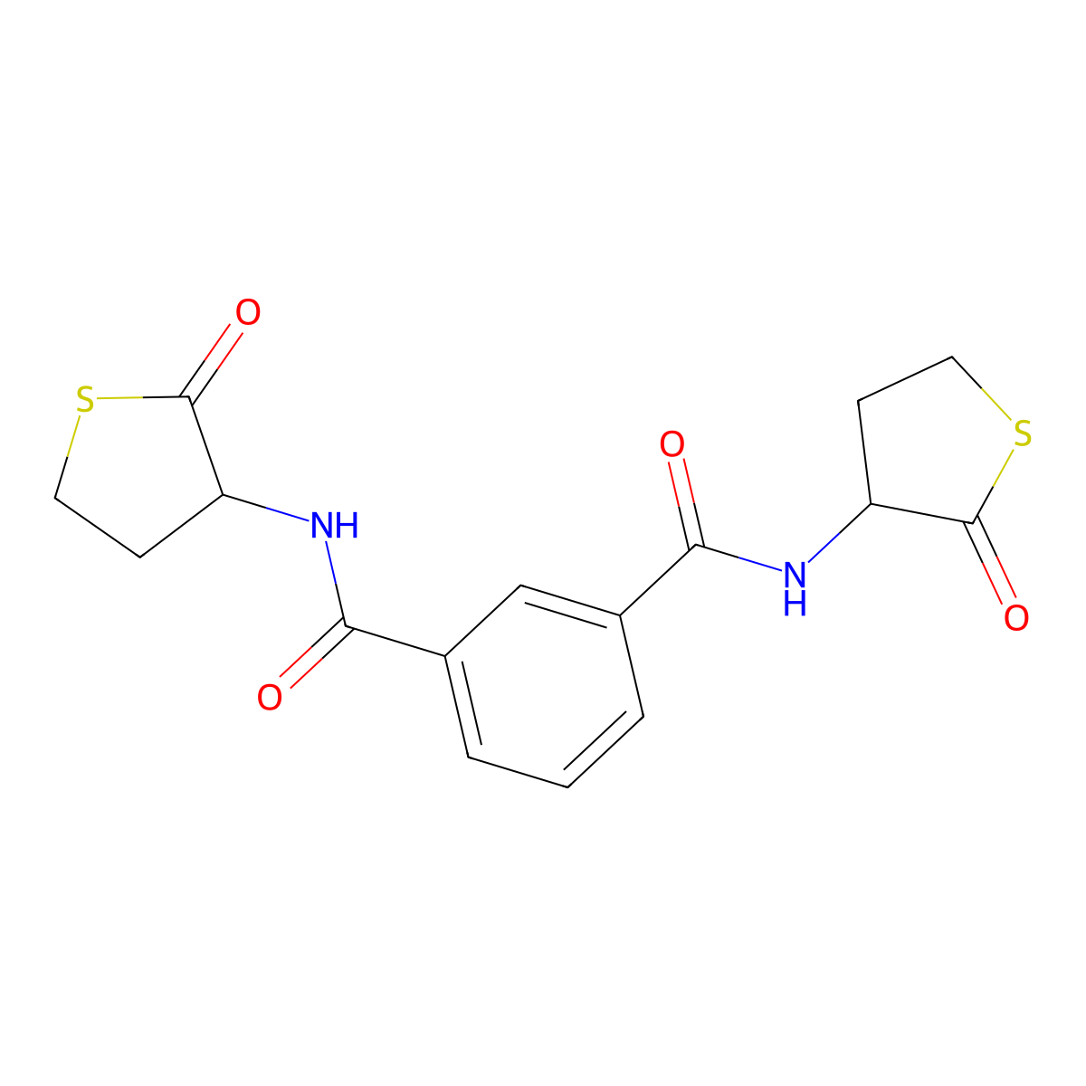 1-N,3-N-bis(2-oxothiolan-3-yl)benzene-1,3-dicarboxamide molecular structure, CAS 485829-12-7