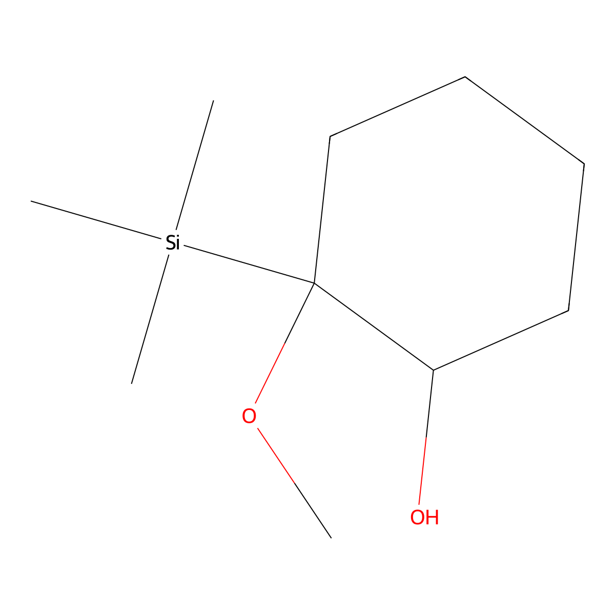 2-Methoxy-2-(trimethylsilyl)cyclohexanol molecular structure, CAS 485830-07-7