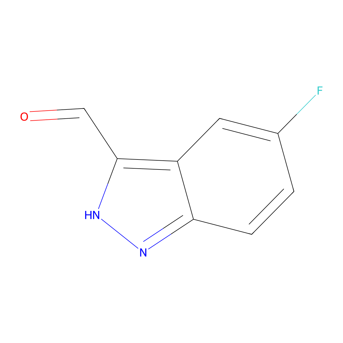 5-Fluoro-1H-indazole-3-carbaldehyde molecular structure, CAS 485841-48-3