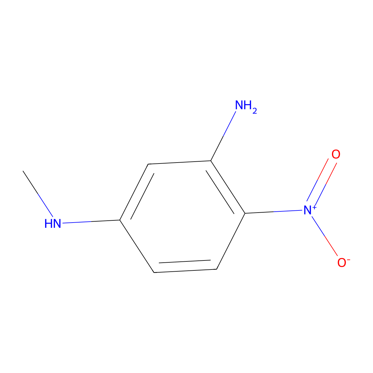 N1-Methyl-4-nitrobenzene-1,3-diamine molecular structure, CAS 485841-59-6