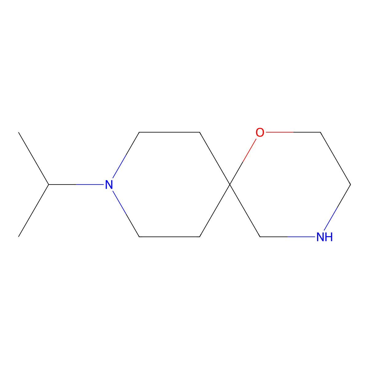 9-Isopropyl-1-oxa-4,9-diaza-spiro[5.5]undecane molecular structure, CAS 485841-61-0