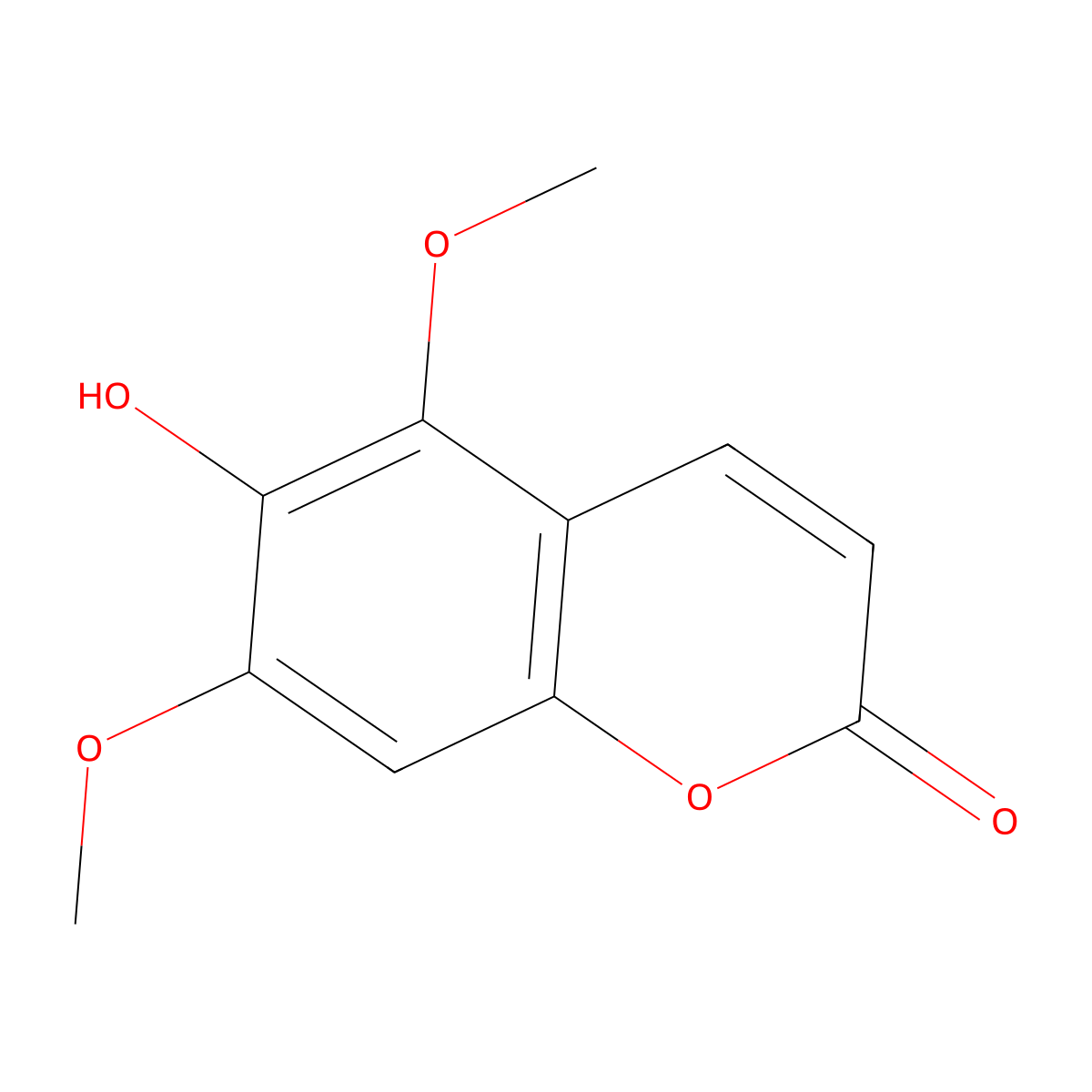 Fraxinol molecular structure, CAS 486-28-2