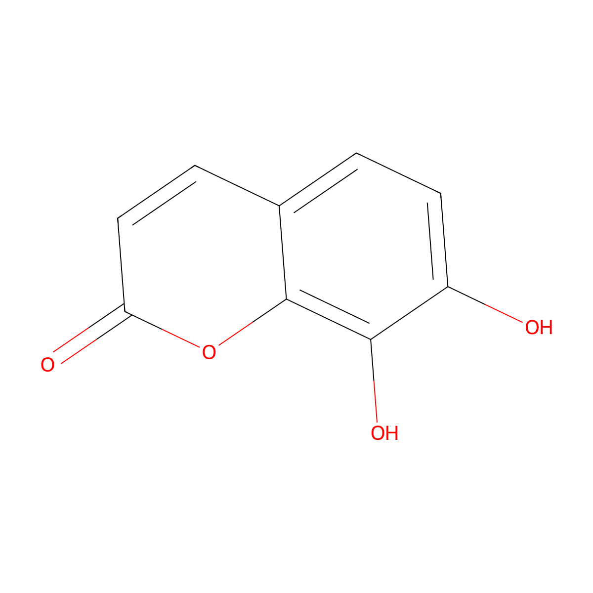 Daphnetin molecular structure, CAS 486-35-1
