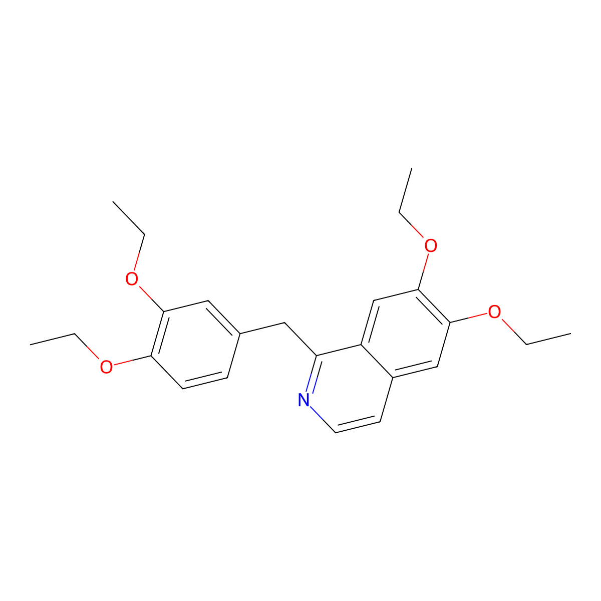 Ethaverine molecular structure, CAS 486-47-5