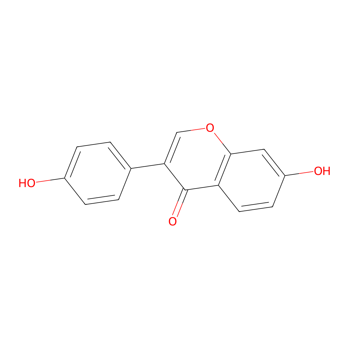 Daidzein molecular structure, CAS 486-66-8