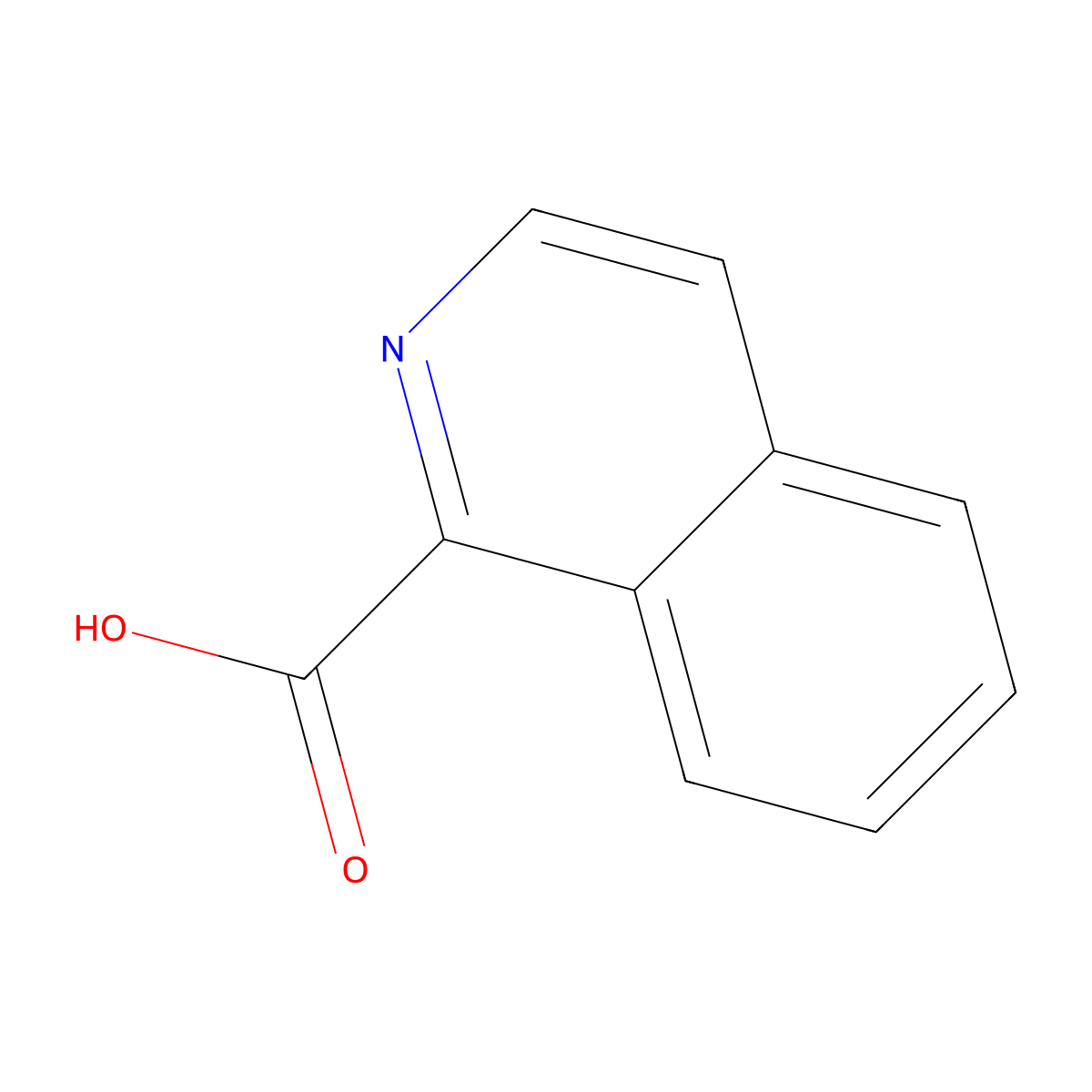 Isoquinoline-1-carboxylic acid molecular structure, CAS 486-73-7