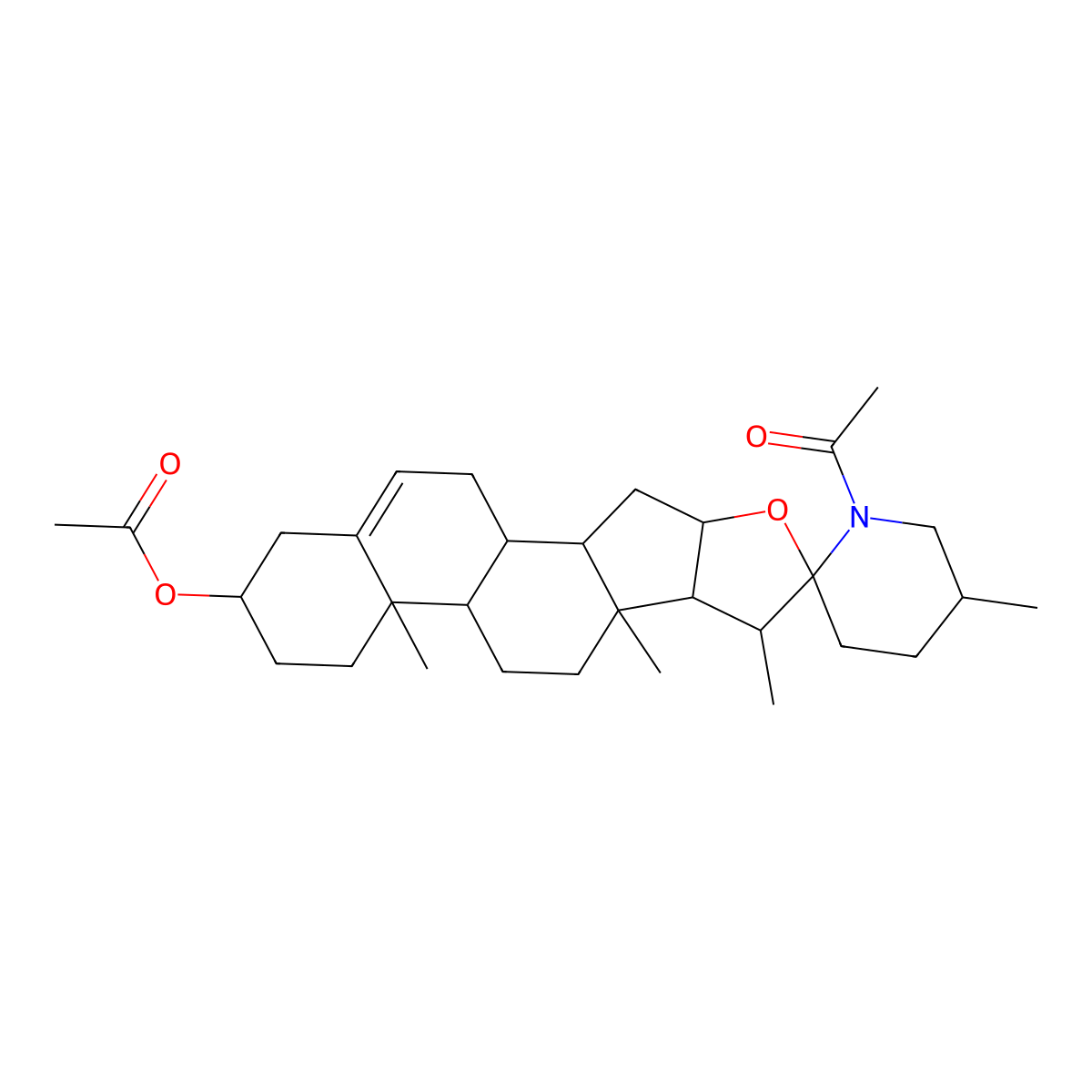 Solasodine N,O-diacetate molecular structure, CAS 4860-15-5