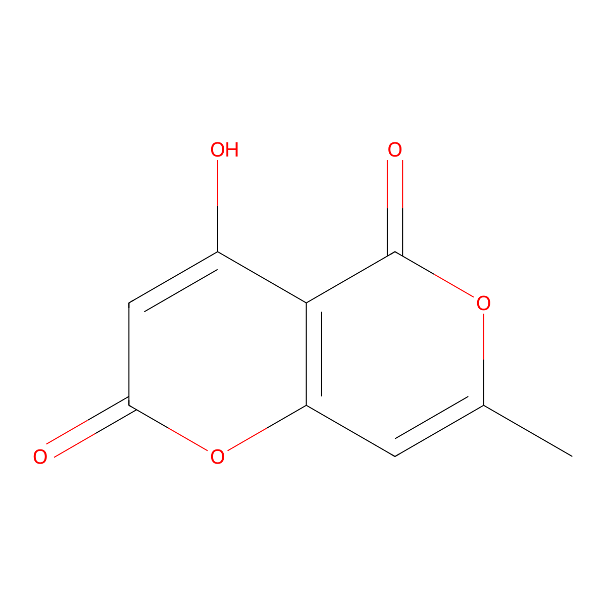4-Hydroxy-7-methyl-2H,5H-pyrano(4,3-b)pyran-2,5-dione molecular structure, CAS 4860-88-2