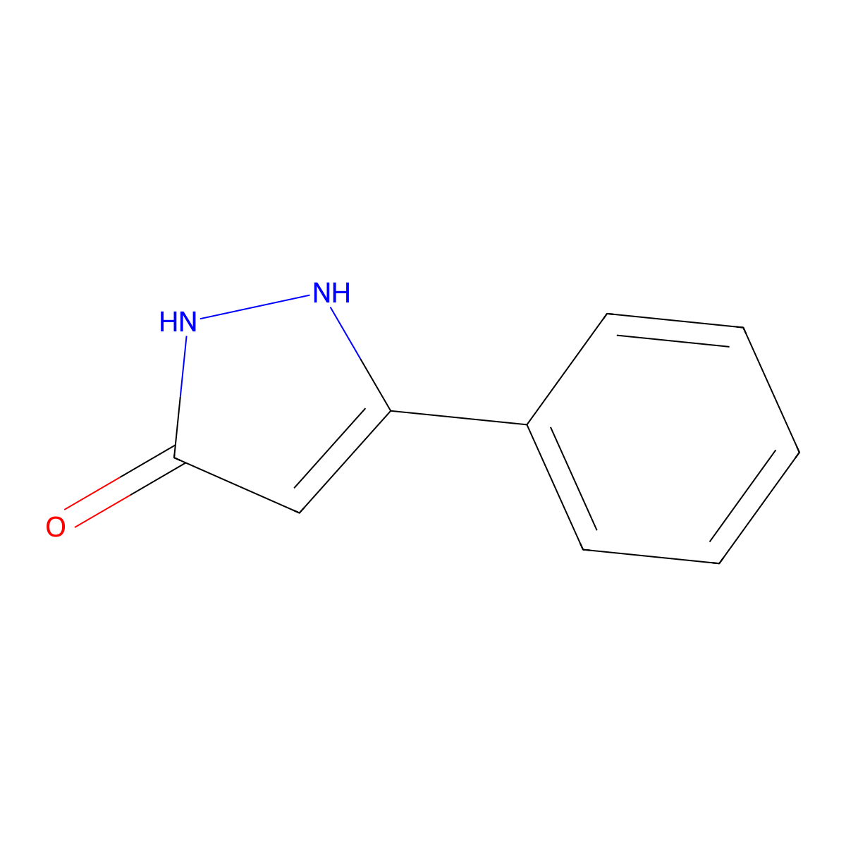 3-Phenyl-1H-pyrazol-5-ol molecular structure, CAS 4860-93-9