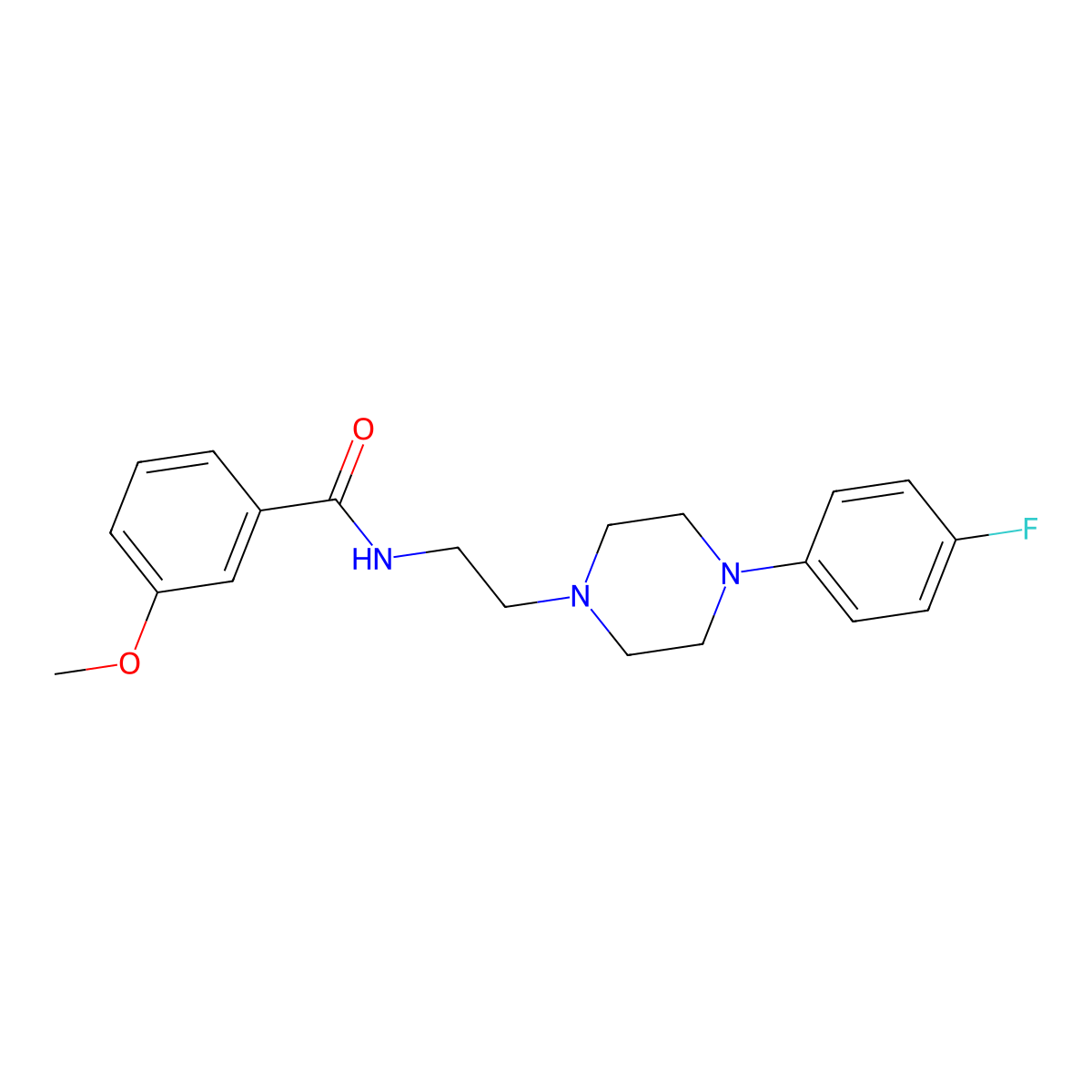 N-{2-[4-(4-fluorophenyl)piperazin-1-yl]ethyl}-3-methoxybenzamide molecular structure, CAS 486393-08-2