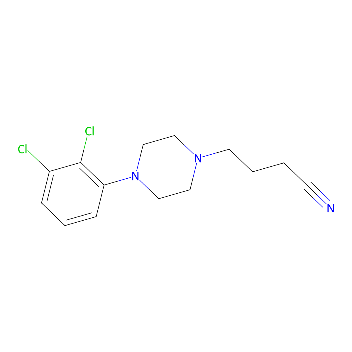 4-[4-(2,3-Dichlorophenyl)piperazin-1-yl]butanenitrile molecular structure, CAS 486393-38-8
