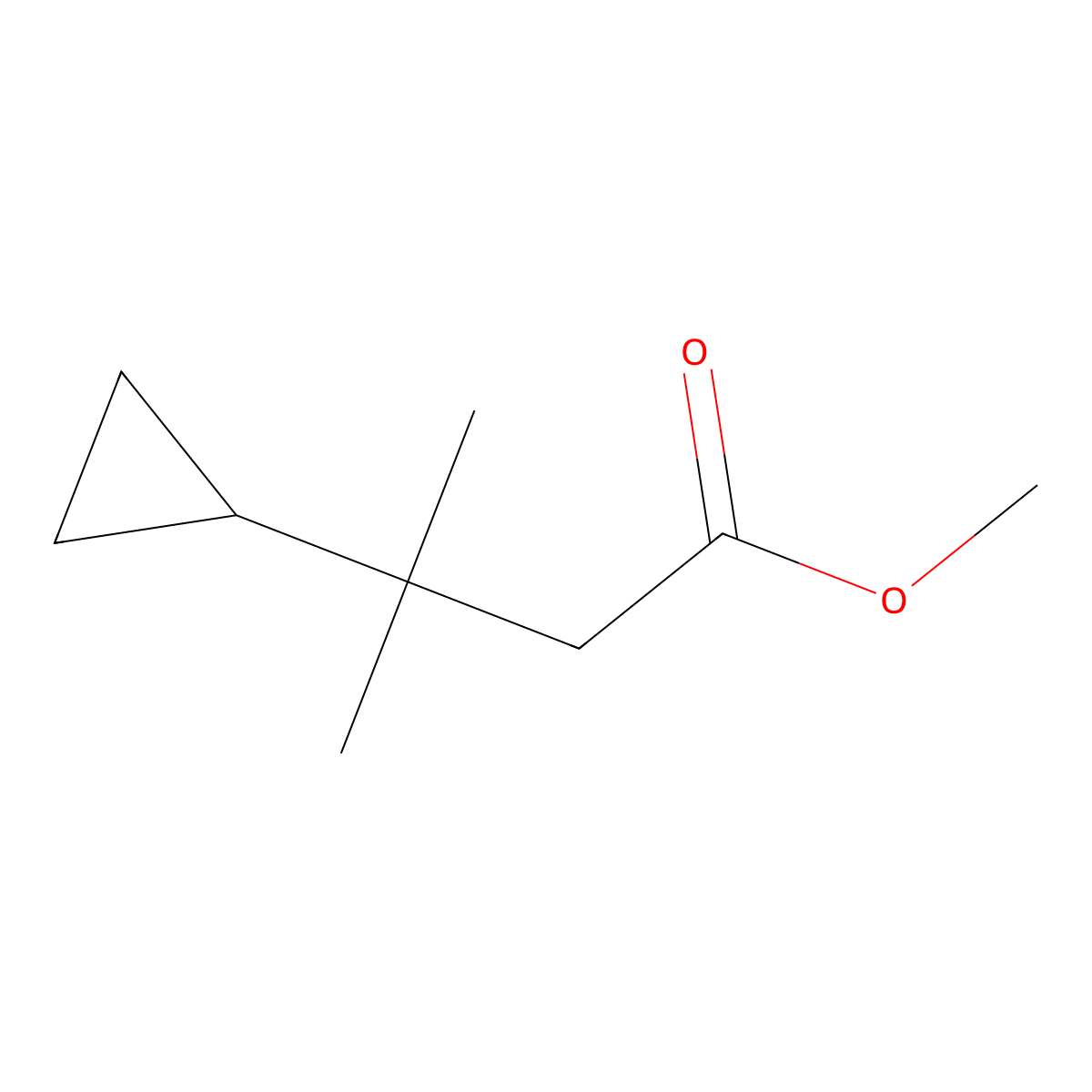 Methyl 3-cyclopropyl-3-methylbutanoate molecular structure, CAS 486394-55-2