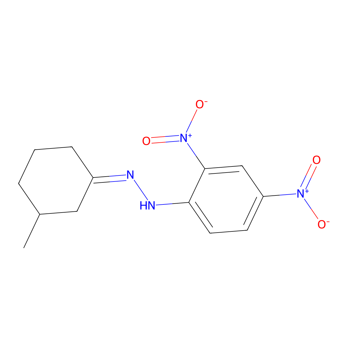 1-(2,4-Dinitrophenyl)-2-(3-methylcyclohexylidene)hydrazine molecular structure, CAS 4864-46-4