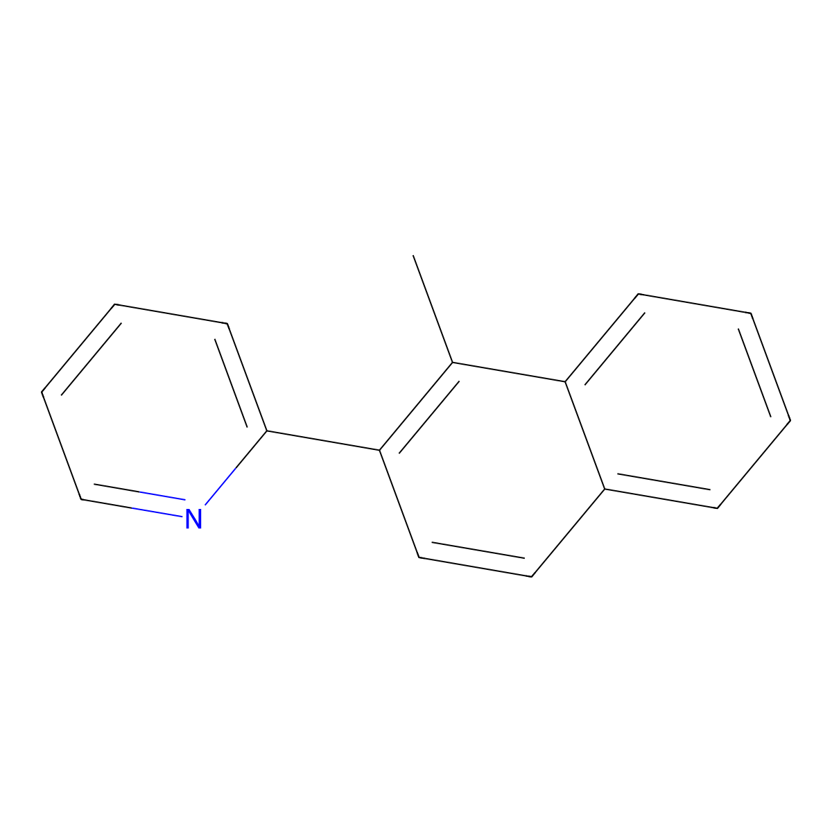 2-(1-Methylnaphthalen-2-yl)pyridine molecular structure, CAS 4864-97-5