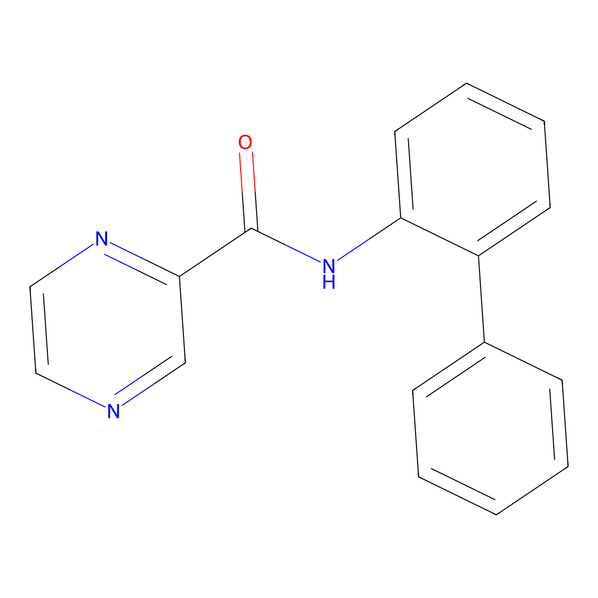 N-(2-phenylphenyl)-2-pyrazinecarboxamide molecular structure, CAS 486401-46-1