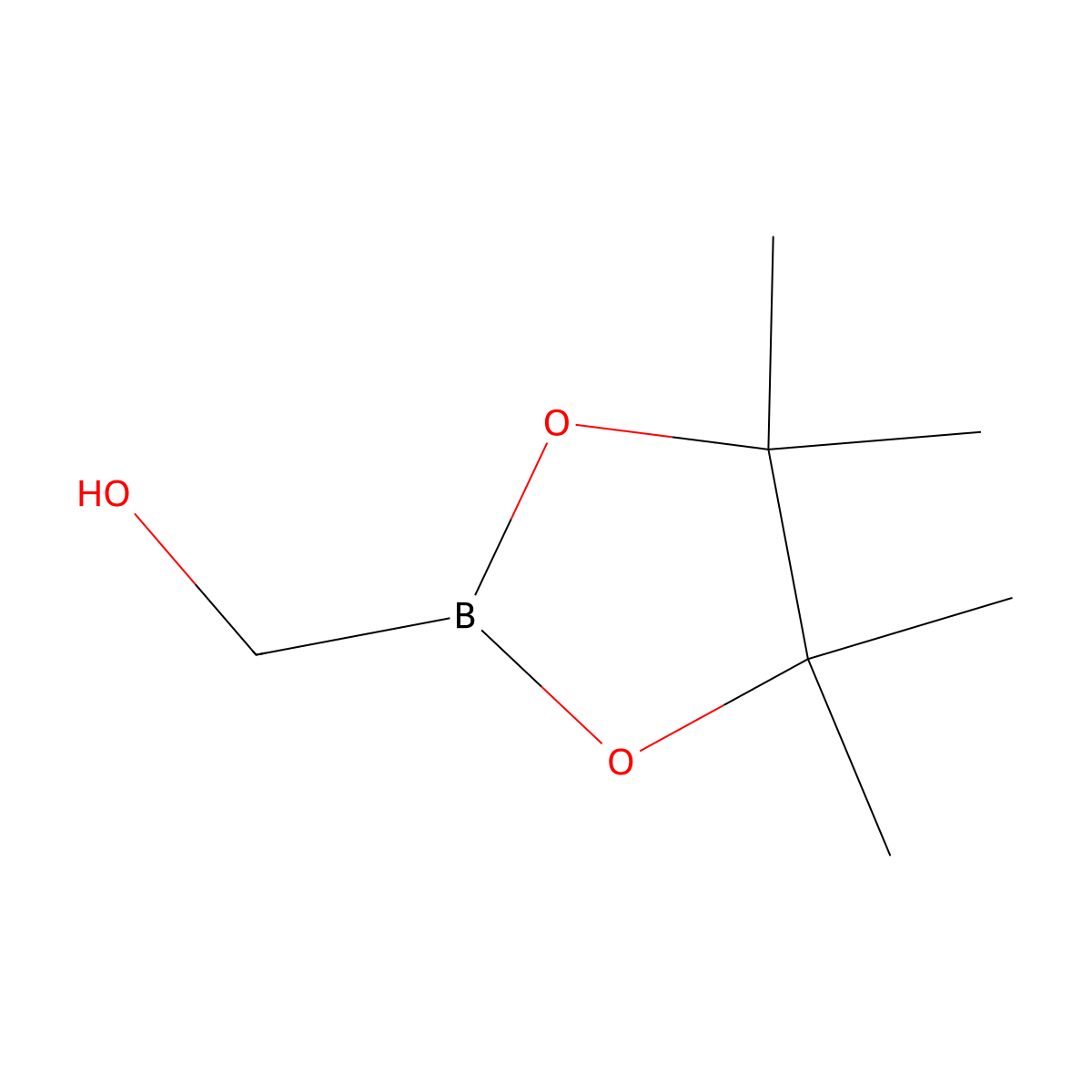 (4,4,5,5-Tetramethyl-1,3,2-dioxaborolan-2-yl)methanol molecular structure, CAS 486402-87-3