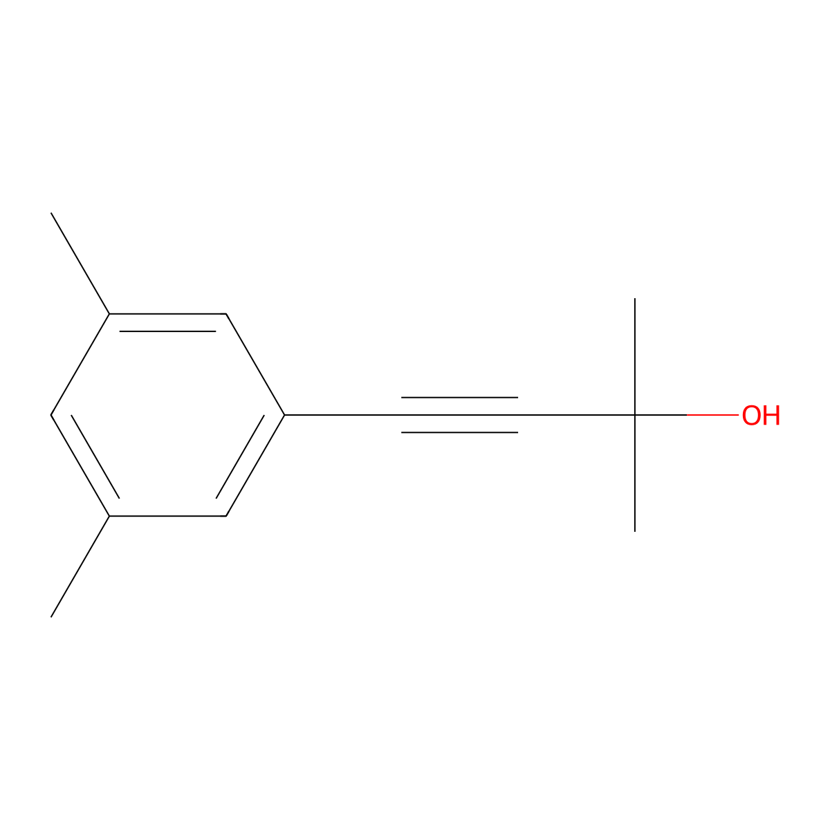 4-(3,5-Dimethylphenyl)-2-methylbut-3-yn-2-ol molecular structure, CAS 486406-54-6