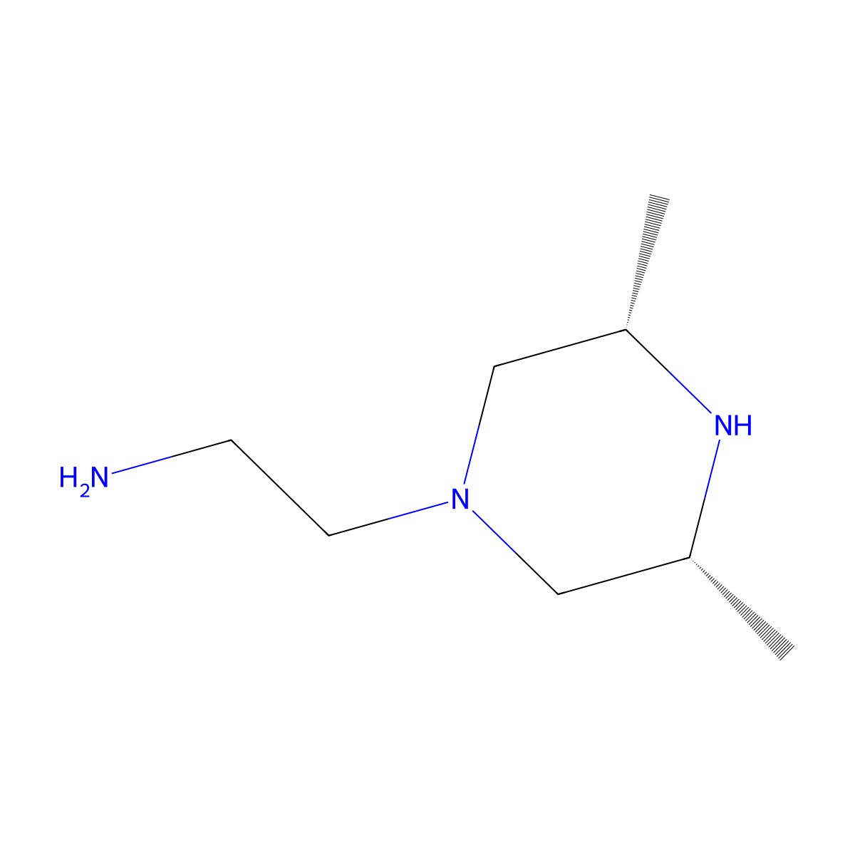 2-[(3R,5S)-3,5-Dimethylpiperazin-1-YL]ethanamine molecular structure, CAS 486414-65-7