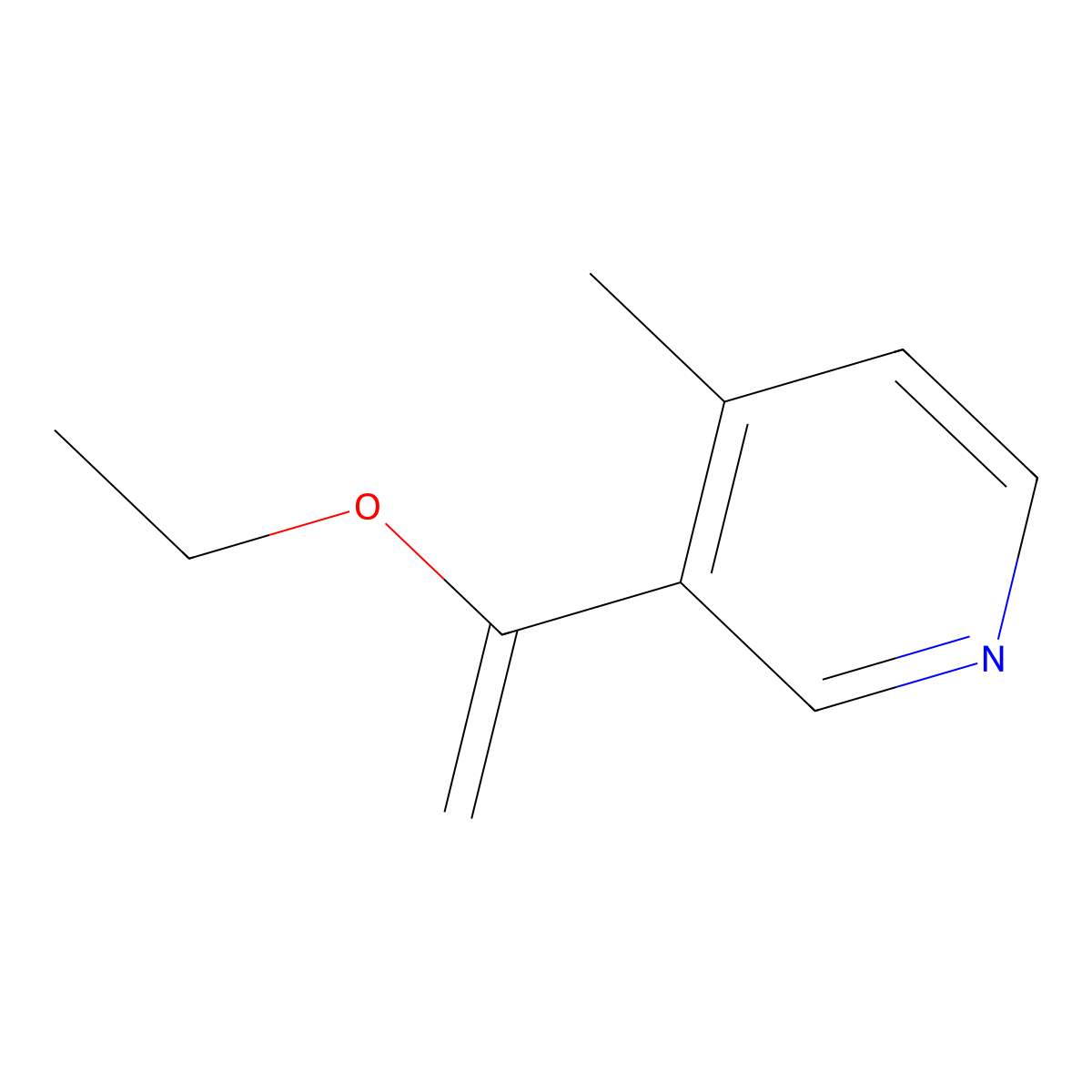 3-(1-Ethoxyvinyl)-4-methylpyridine molecular structure, CAS 486414-68-0