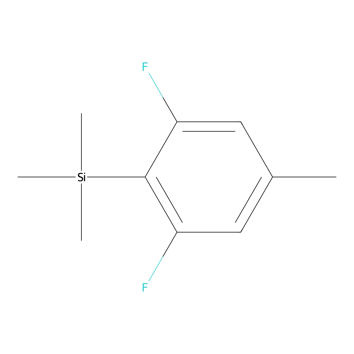 (2,6-Difluoro-4-methylphenyl)trimethylsilane molecular structure, CAS 486414-99-7