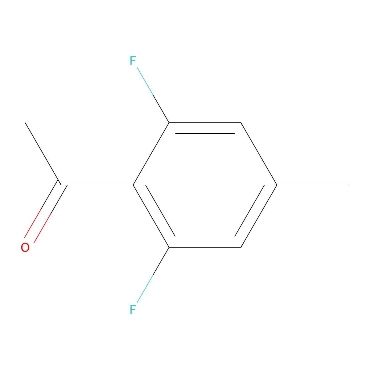1-(2,6-Difluoro-4-methylphenyl)ethanone molecular structure, CAS 486415-01-4