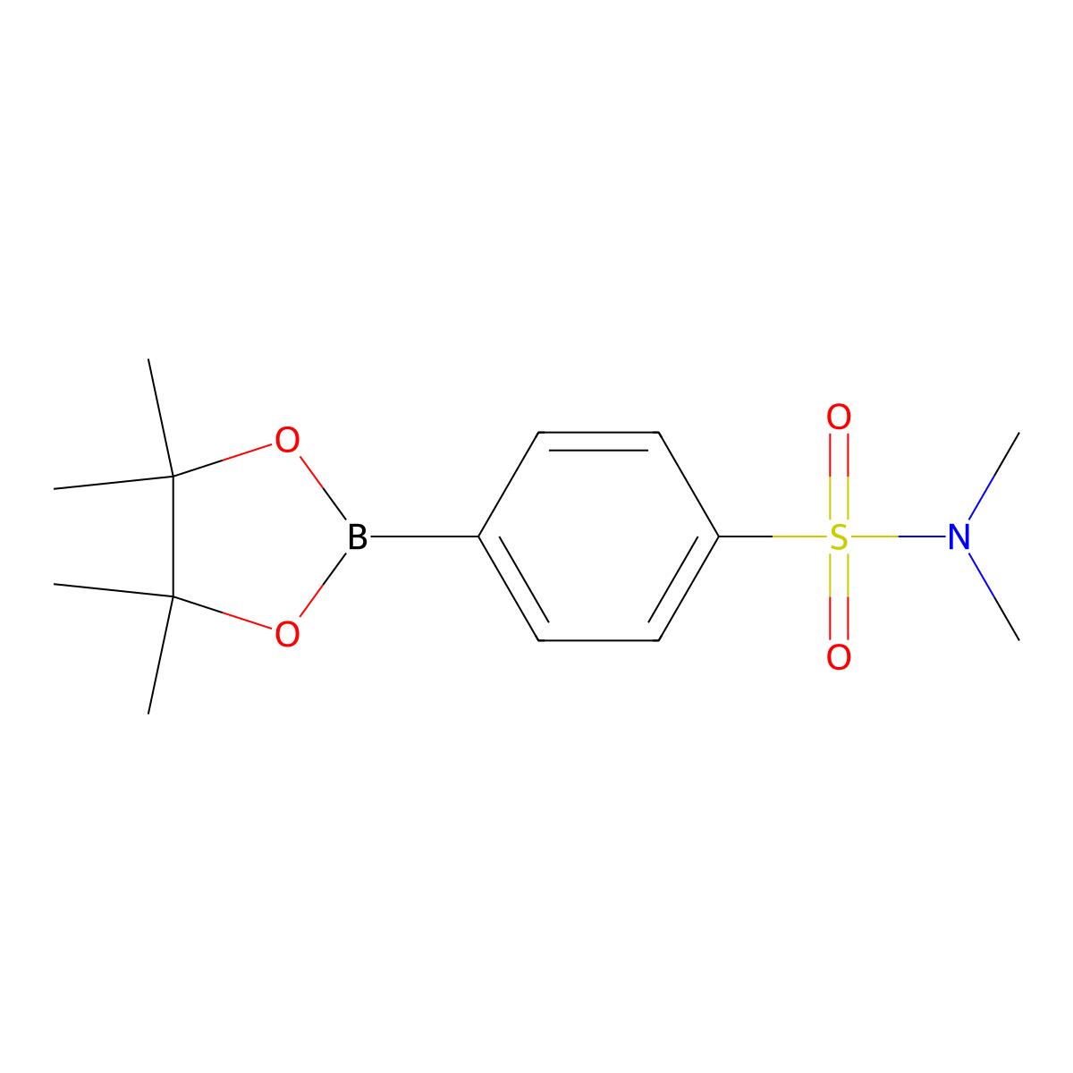 N,N-dimethyl-4-(4,4,5,5-tetramethyl-1,3,2-dioxaborolan-2-yl)benzene-1-sulfonamide molecular structure, CAS 486422-04-2