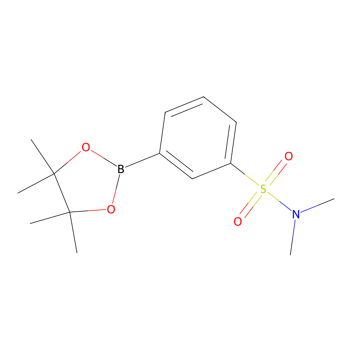N,N-Dimethyl-3-(4,4,5,5-tetramethyl-1,3,2-dioxaborolan-2-YL)benzenesulfonamide molecular structure, CAS 486422-05-3