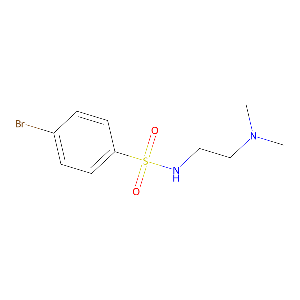 4-bromo-N-[2-(dimethylamino)ethyl]benzenesulfonamide molecular structure, CAS 486422-12-2