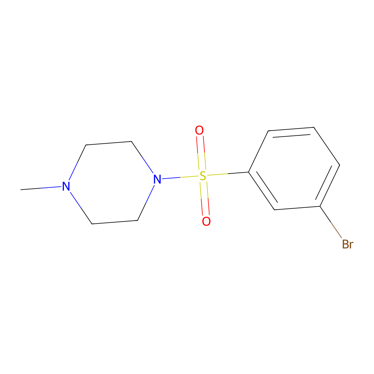 1-(3-Bromobenzenesulfonyl)-4-methylpiperazine molecular structure, CAS 486422-19-9