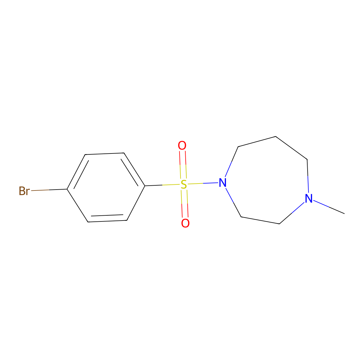 1-((4-Bromophenyl)sulfonyl)-4-methyl-1,4-diazepane molecular structure, CAS 486422-31-5