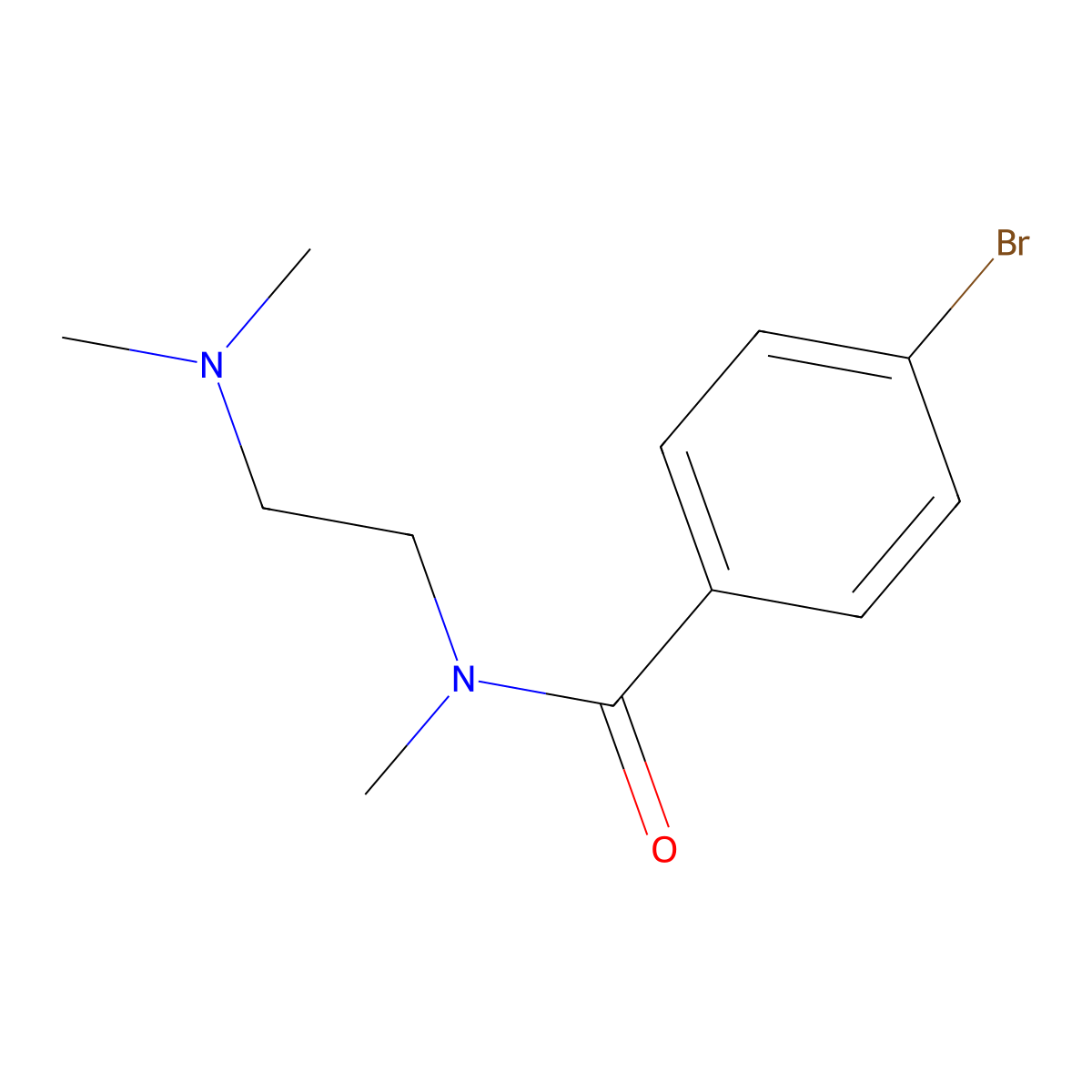 4-Bromo-n-[2-(dimethylamino)ethyl]-n-methylbenzamide molecular structure, CAS 486422-36-0