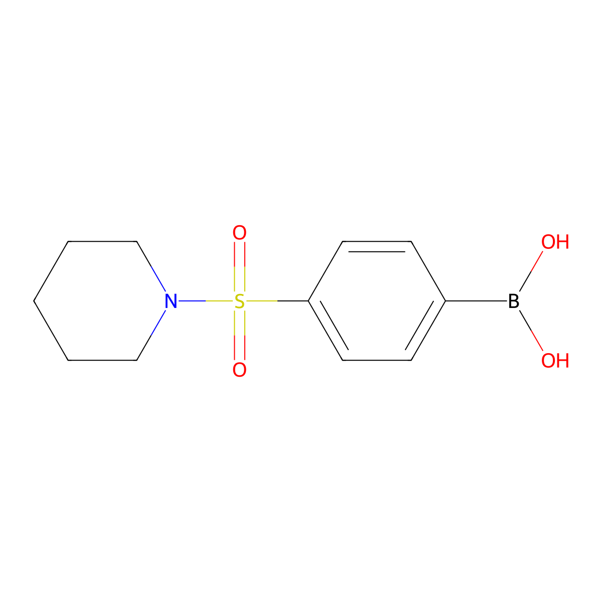 (4-(Piperidin-1-ylsulfonyl)phenyl)boronic acid molecular structure, CAS 486422-58-6