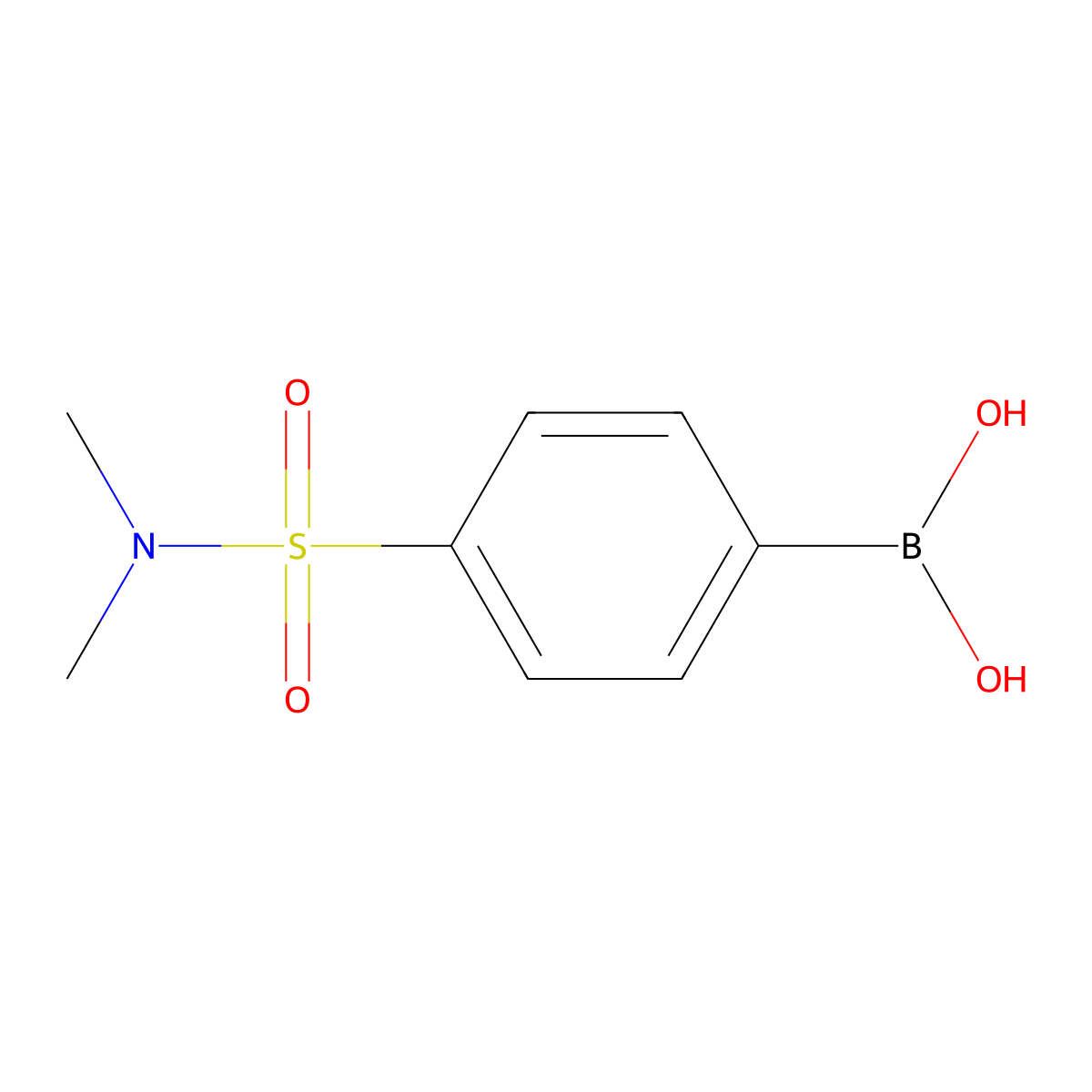 4-(N,N-Dimethylsulphonamido)benzeneboronic acid molecular structure, CAS 486422-59-7