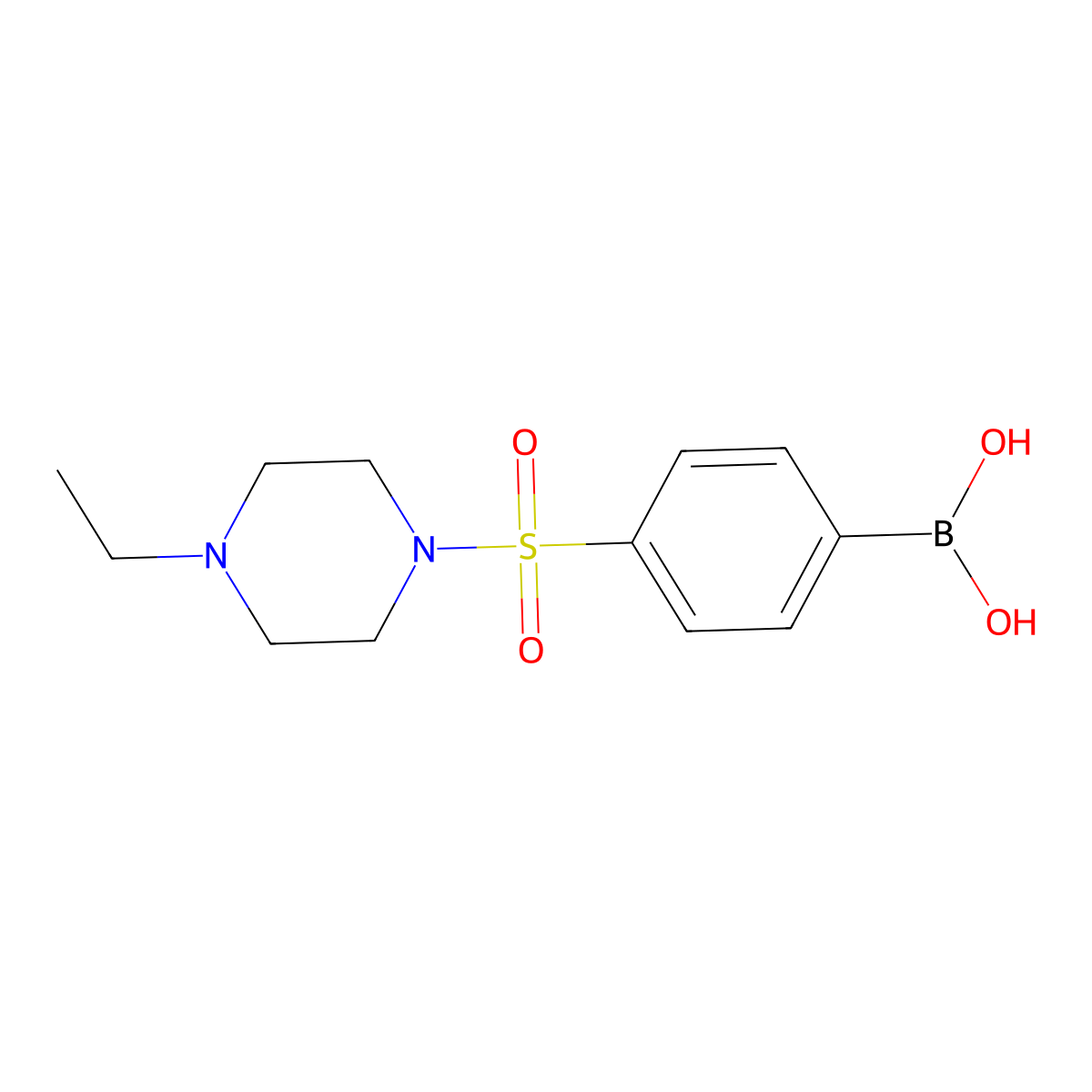 4-(4-Ethylpiperazin-1-ylsulfonyl)phenylboronic acid molecular structure, CAS 486422-70-2