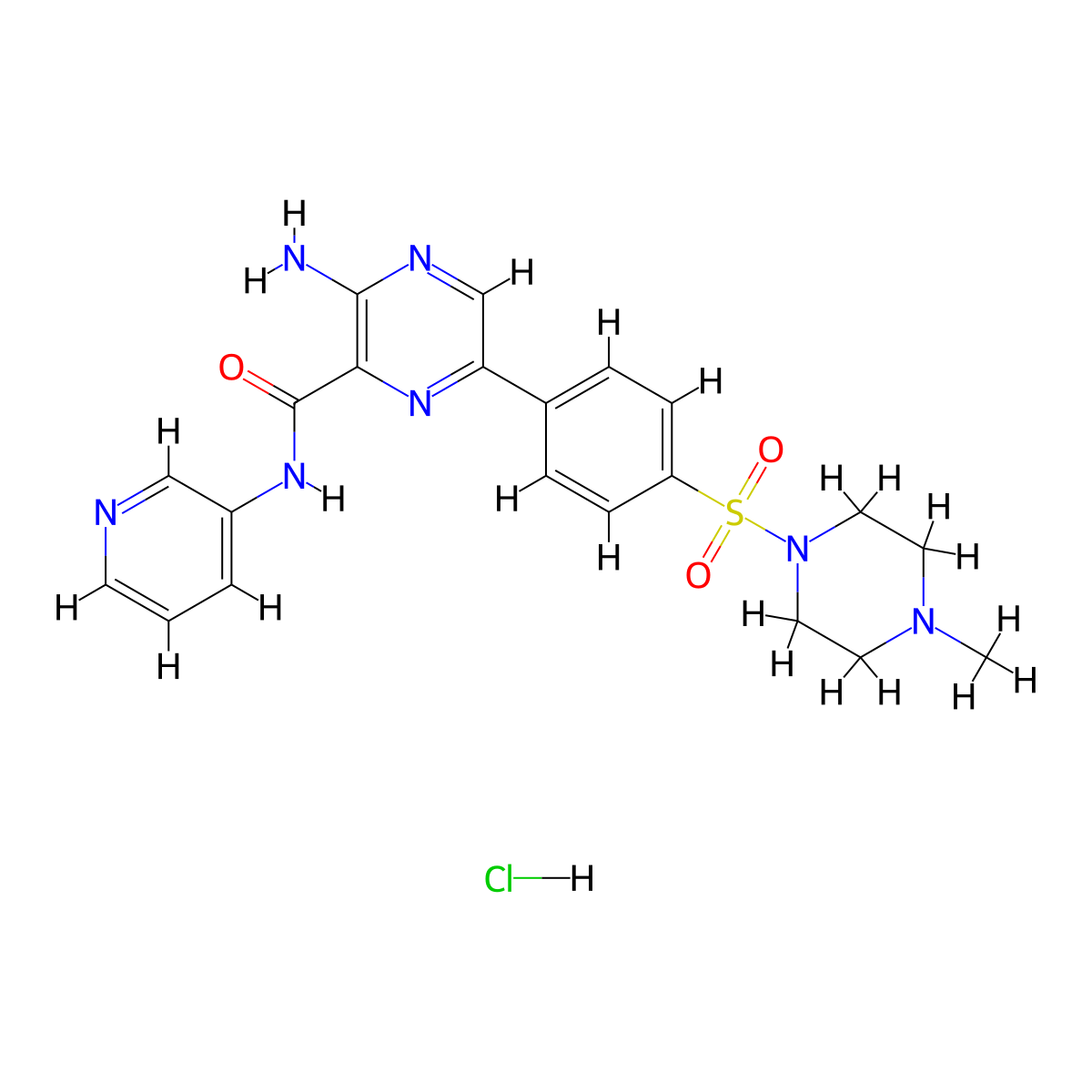 AZD 2858 hydrochloride molecular structure, CAS 486424-21-9