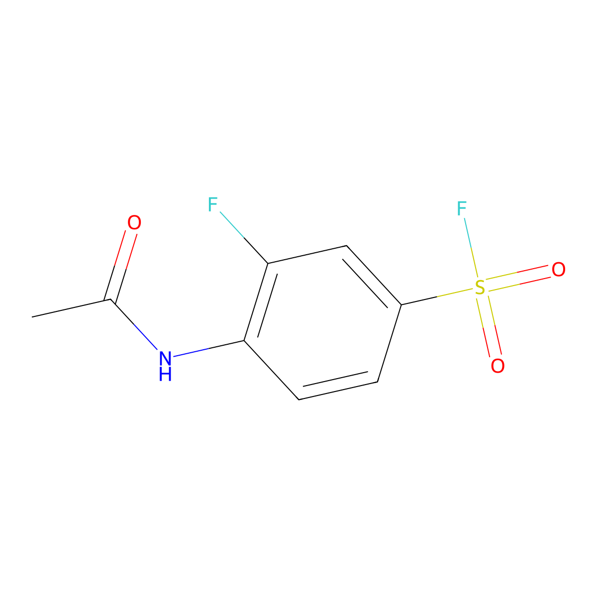4-(Acetylamino)-3-fluorobenzenesulphonyl fluoride molecular structure, CAS 486424-35-5