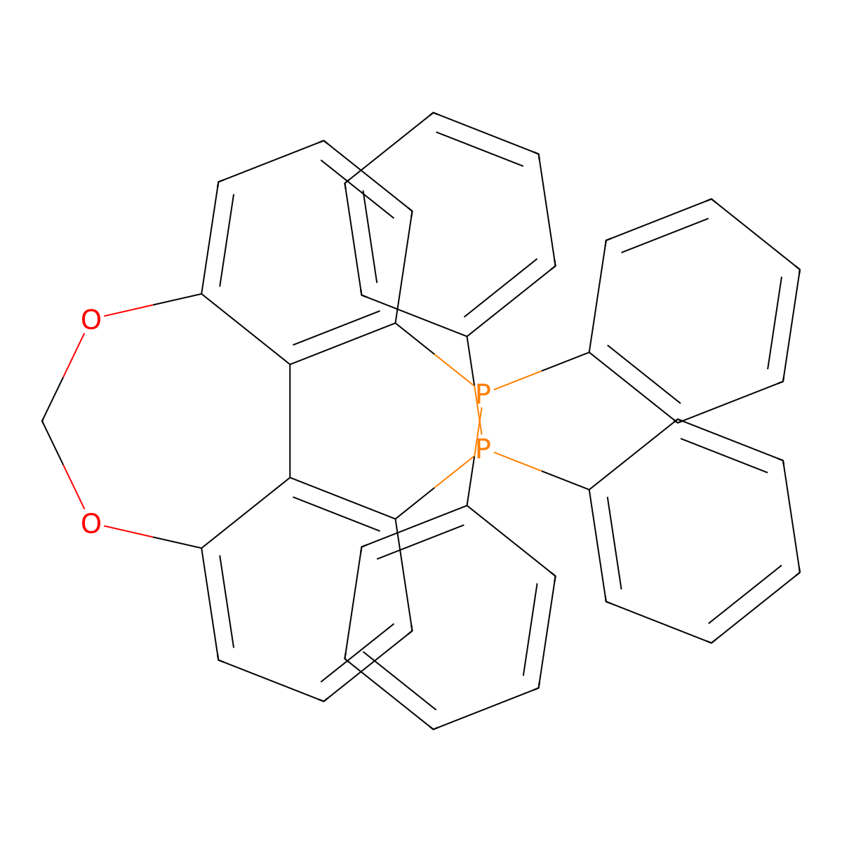 (11aS)-1,11-Bis(diphenylphosphino)dibenzo[d,f][1,3]dioxepine molecular structure, CAS 486429-92-9