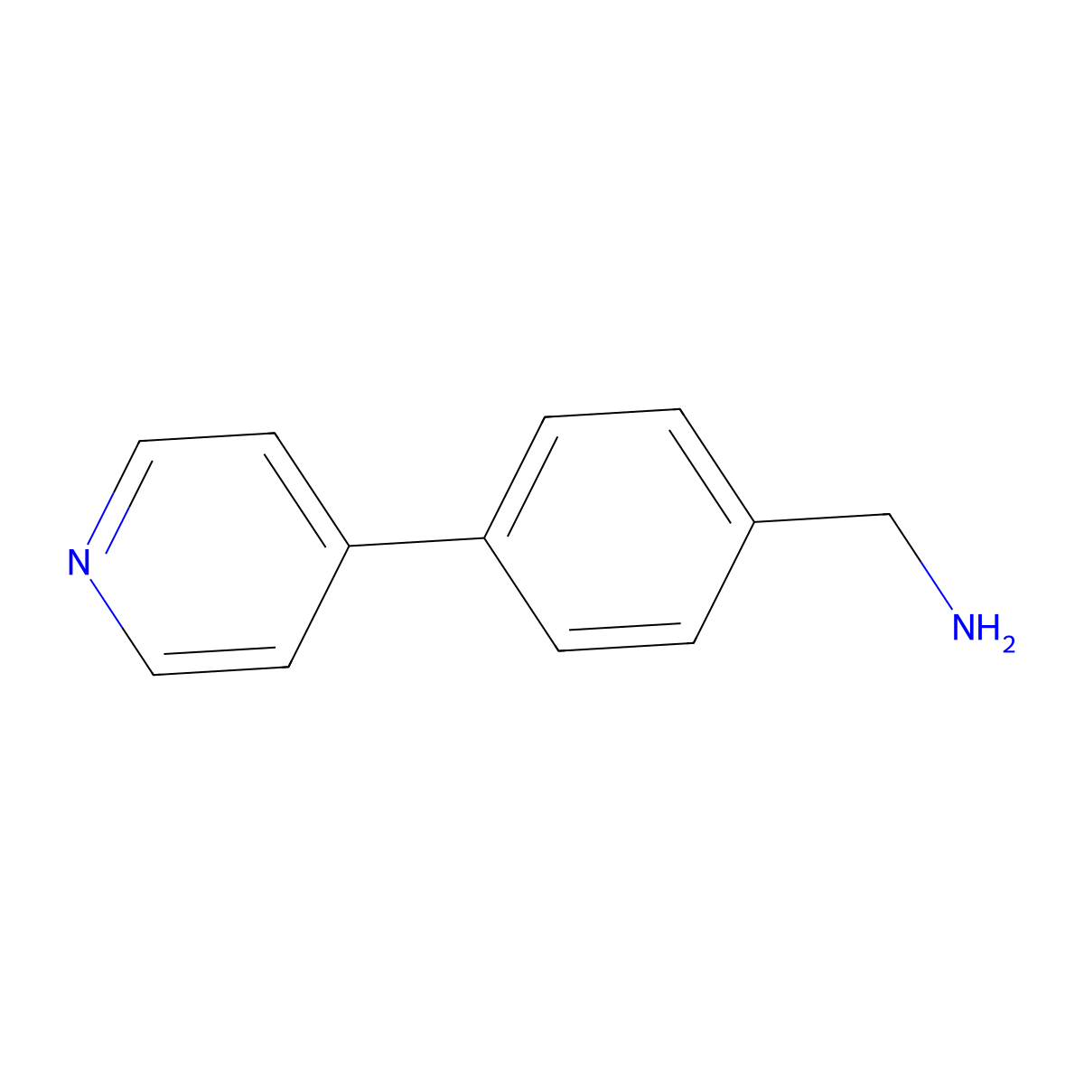 [4-(Pyridin-4-yl)phenyl]methanamine molecular structure, CAS 486437-10-9