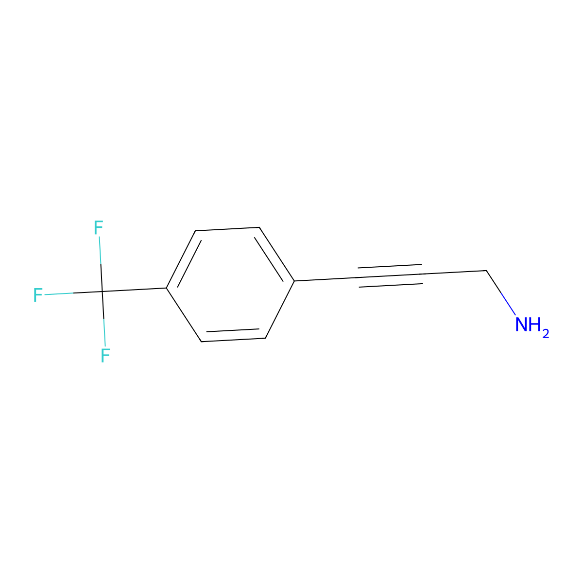 3-[4-(Trifluoromethyl)phenyl]prop-2-yn-1-amine molecular structure, CAS 486437-19-8