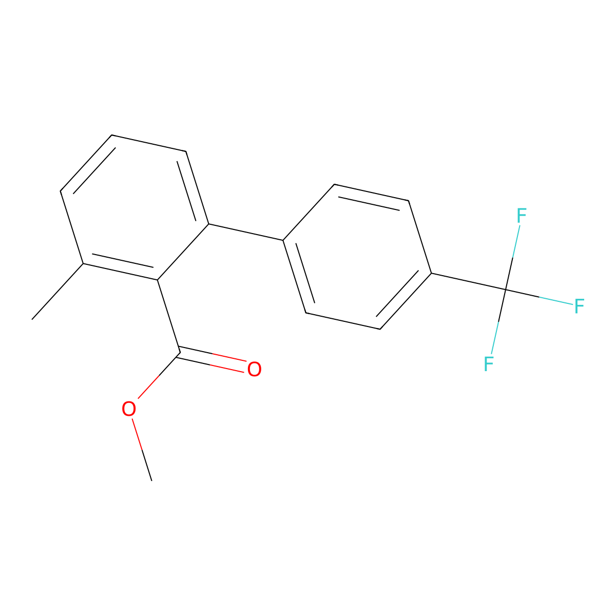 Methyl 3-methyl-4'-trifluoromethylbiphenyl-2-carboxylate molecular structure, CAS 486437-71-2