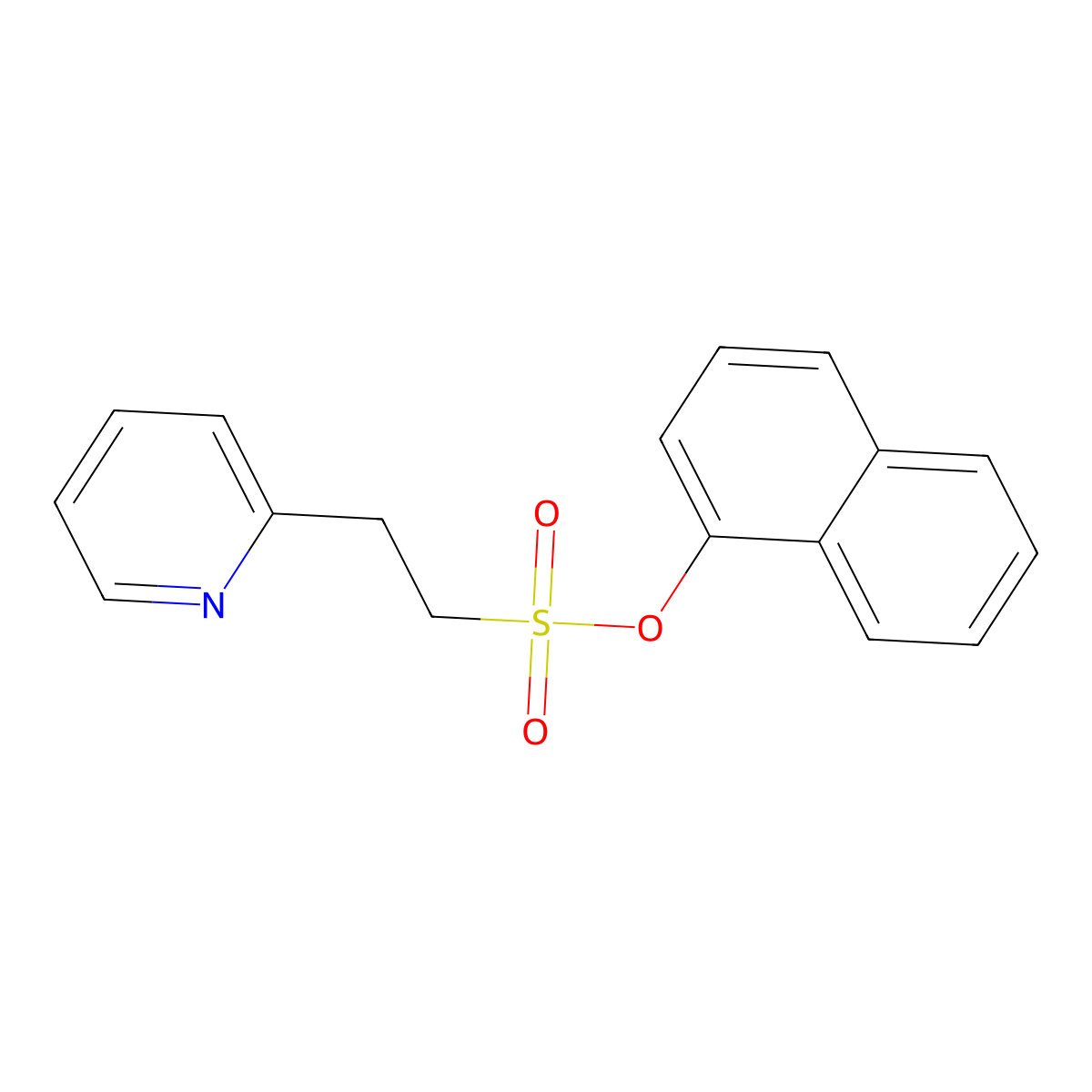 1-Naphthyl 2-pyridin-2-ylethanesulfonate molecular structure, CAS 486440-39-5
