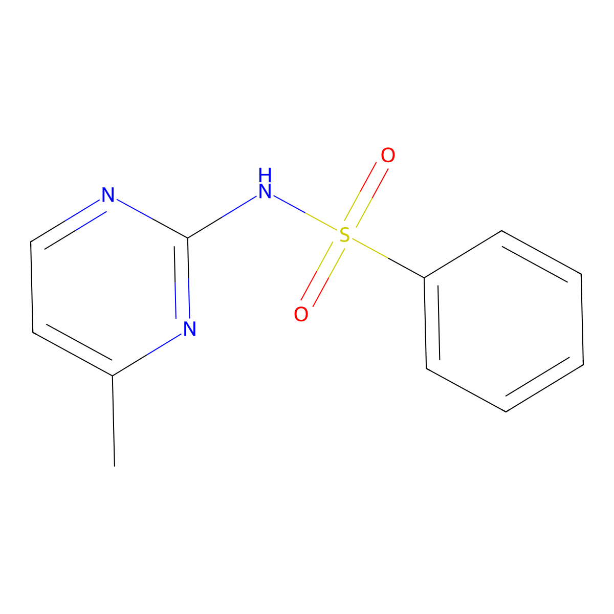 N-(4-methyl-2-pyrimidinyl)benzenesulfonamide molecular structure, CAS 486440-58-8