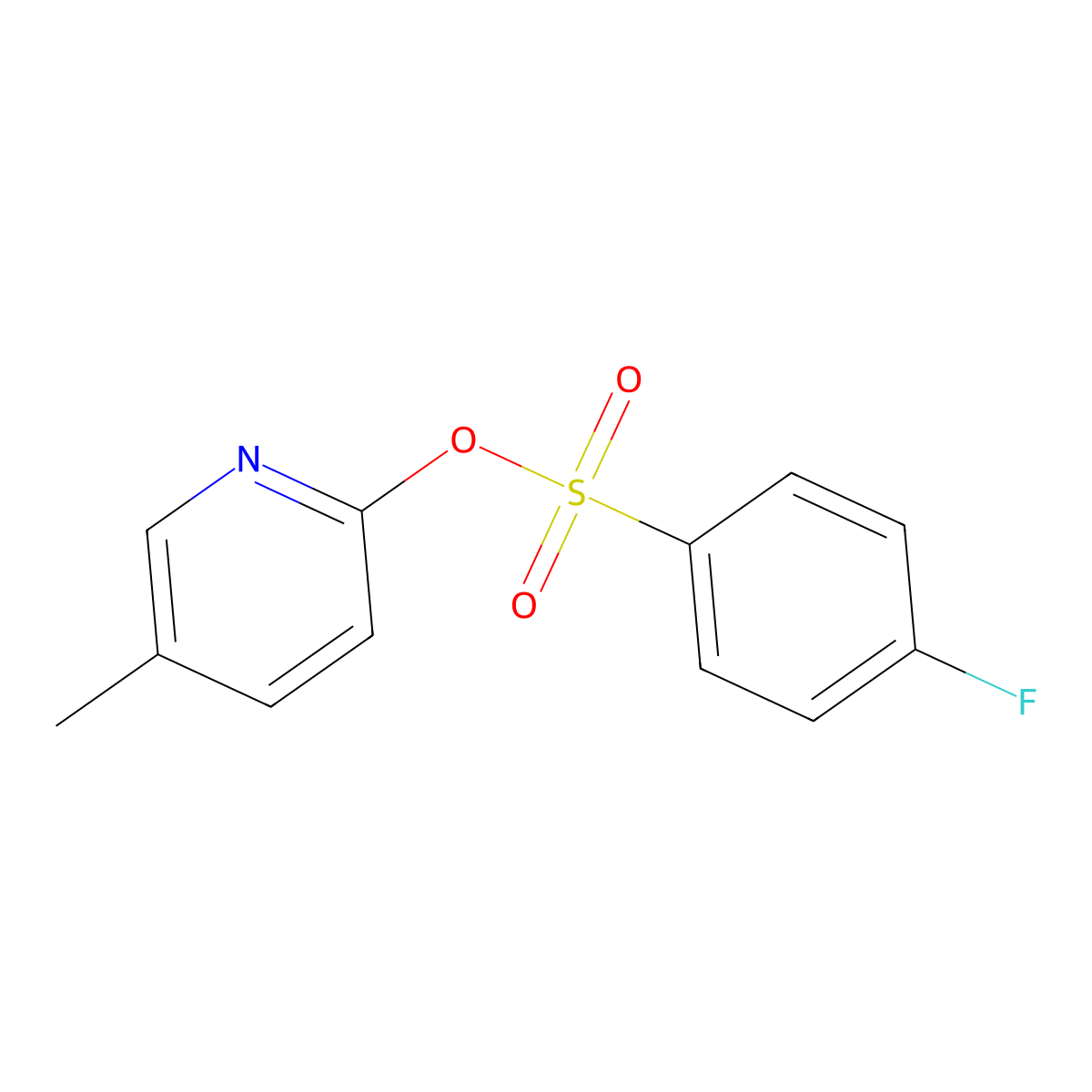 5-Methyl-2-pyridinyl 4-fluorobenzenesulfonate molecular structure, CAS 486441-57-0