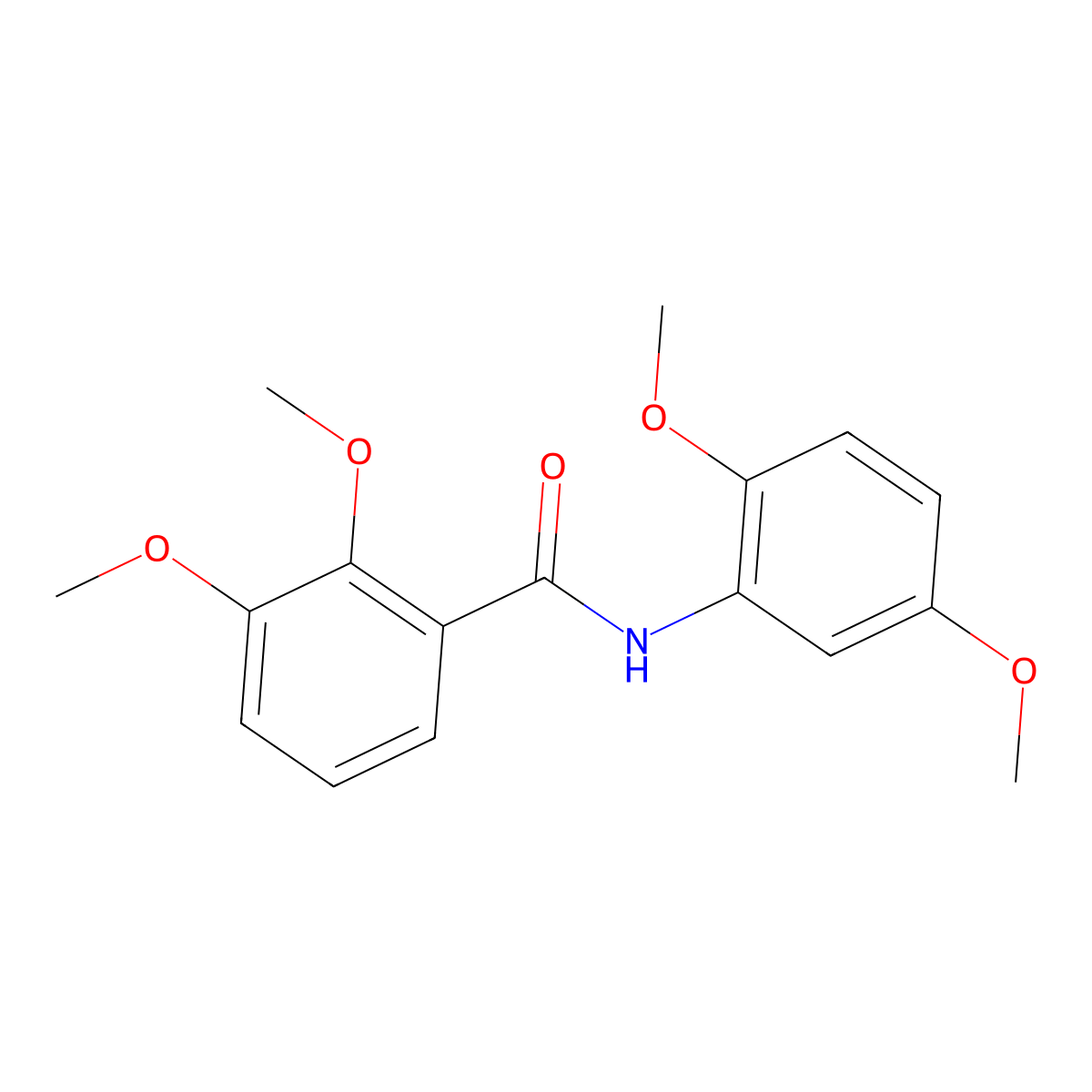 N-(2,5-dimethoxyphenyl)-2,3-dimethoxybenzamide molecular structure, CAS 486441-67-2