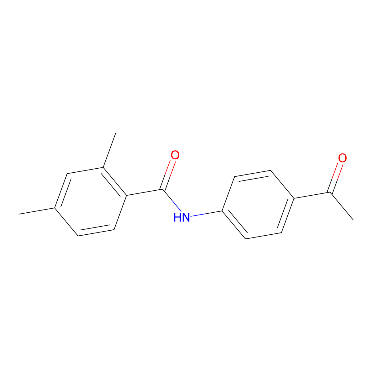 N-(4-acetylphenyl)-2,4-dimethylbenzamide molecular structure, CAS 486441-85-4