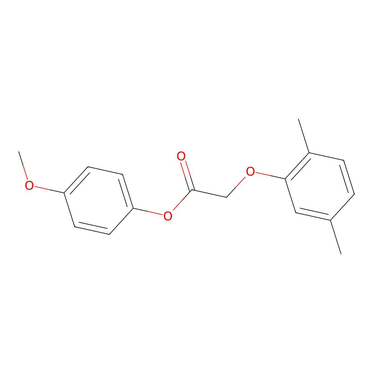 4-Methoxyphenyl (2,5-dimethylphenoxy)acetate molecular structure, CAS 486441-87-6
