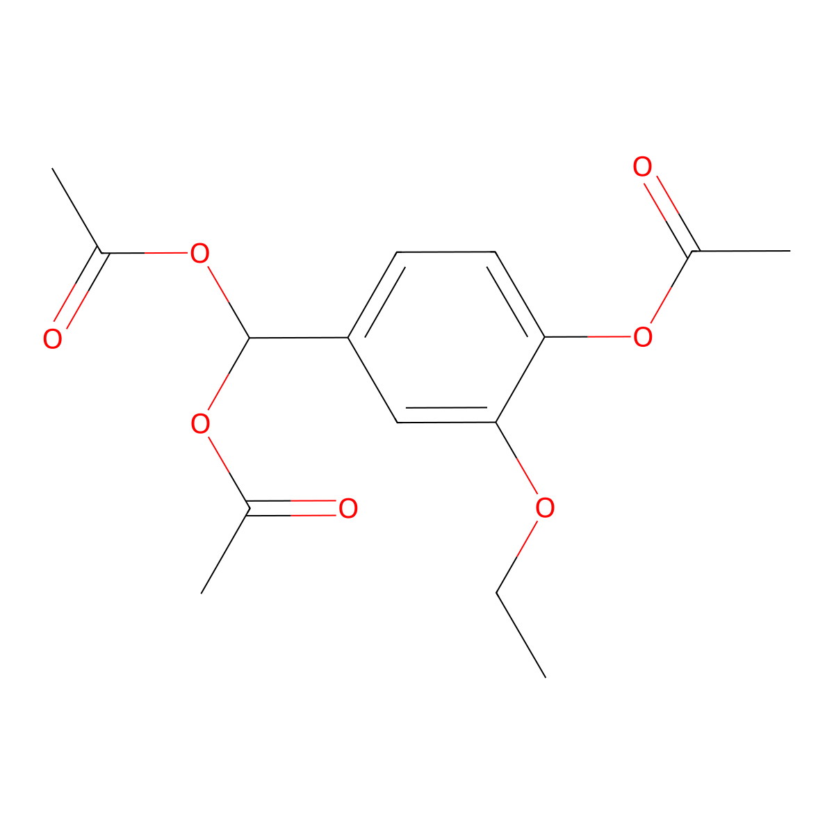 [4-(Diacetyloxymethyl)-2-ethoxyphenyl] acetate molecular structure, CAS 486443-58-7