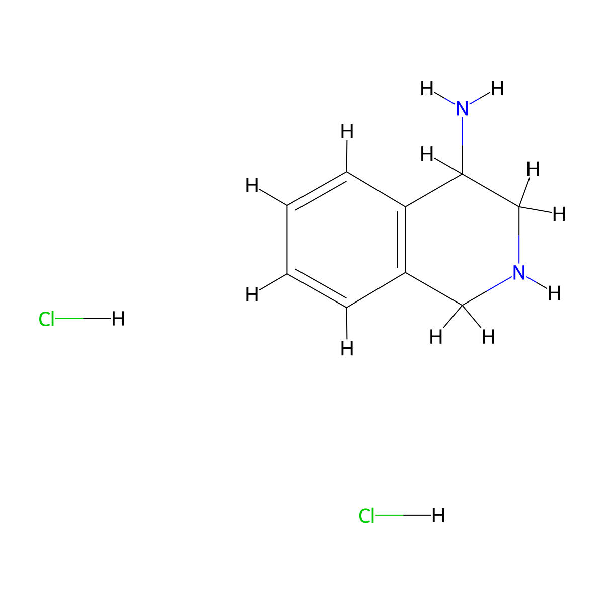 1,2,3,4-Tetrahydro-isoquinolin-4-ylamine dihydrochloride molecular structure, CAS 486453-50-3