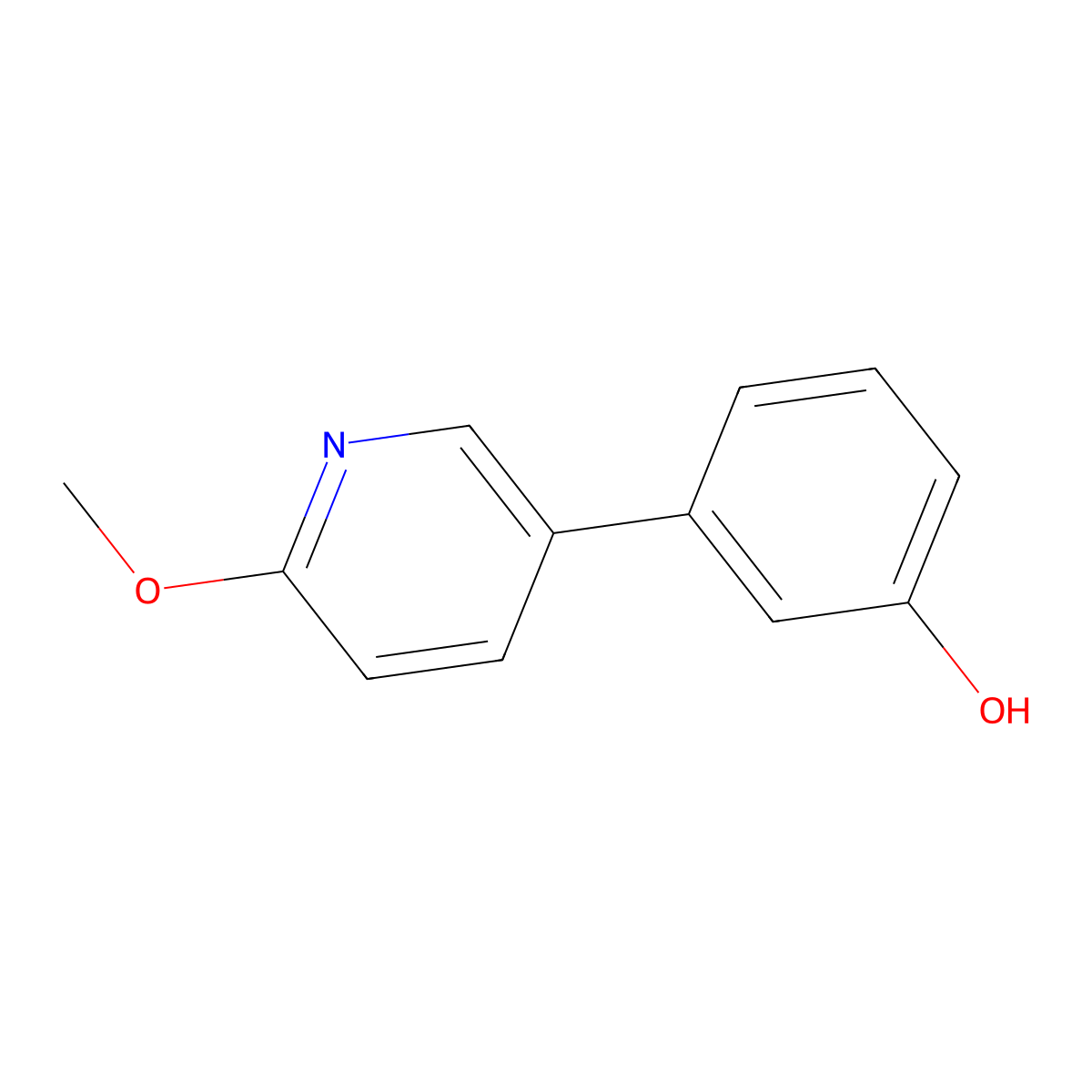 3-(6-Methoxy-3-pyridinyl)phenol molecular structure, CAS 486454-90-4