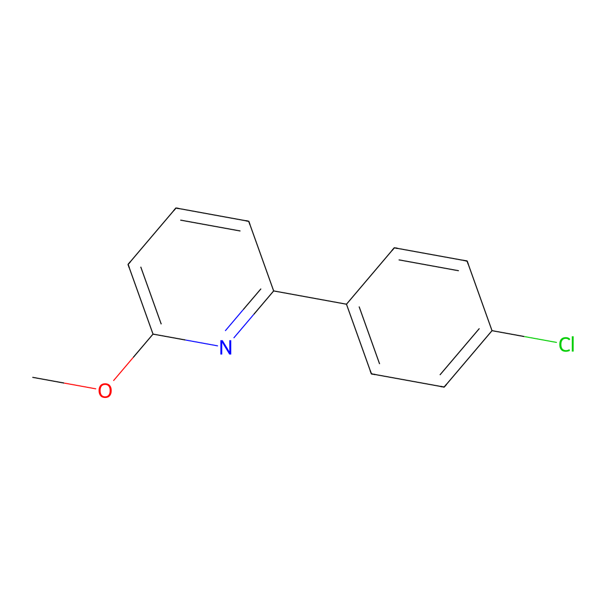 2-(4-Chlorophenyl)-6-methoxypyridine molecular structure, CAS 486455-36-1